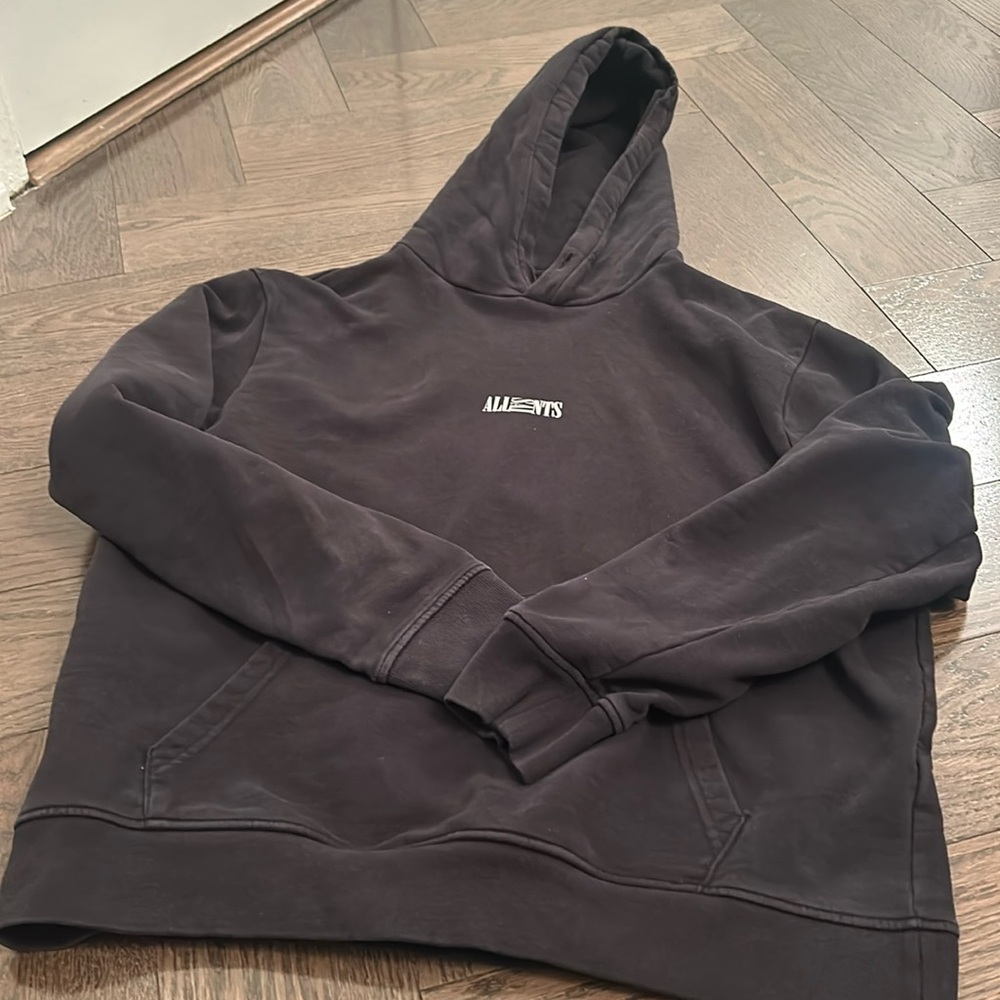 All Saints Men’s black sweatshirt hoodie